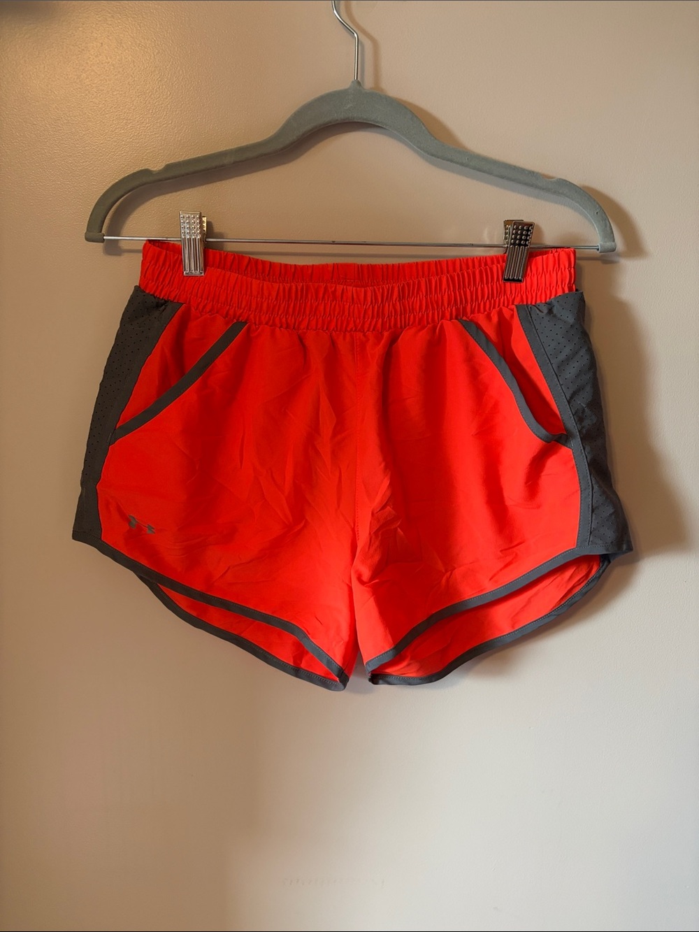 UnderArmour Women's Orange Athletic Running Shorts